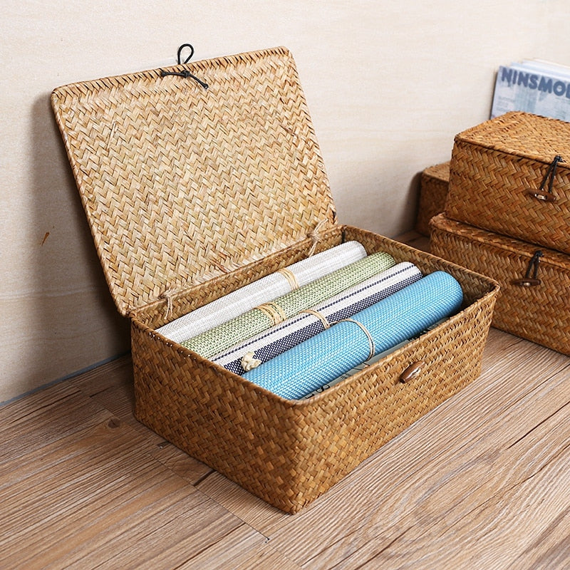 Handmade Woven Box with Lid (3 Sizes)